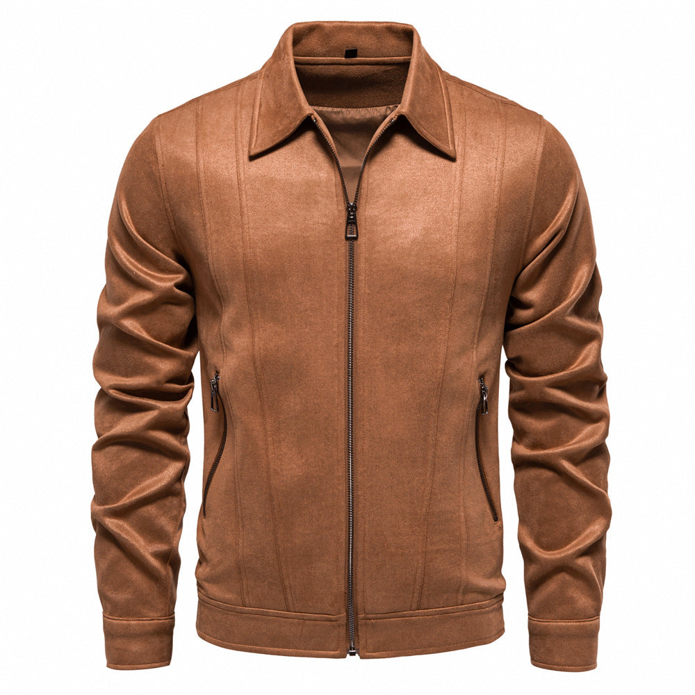 Solid Suede Coat for Men