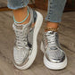 Sequin Design Casual Sports Thick Bottom Round Toe Shoes For Women