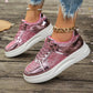 Sequin Design Casual Sports Thick Bottom Round Toe Shoes For Women