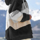 Women's Loose Plush Multicolor Hooded Jacket