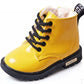 PU Leather Waterproof Martin Boots Kids Snow Boots