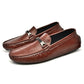 Plus Size Cowhide Casual British One Pedal Loafers