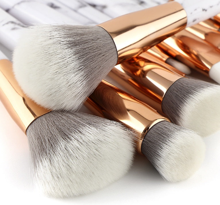 11 sets of marble makeup brush