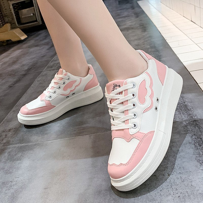 College style girl heart casual sports women's shoes