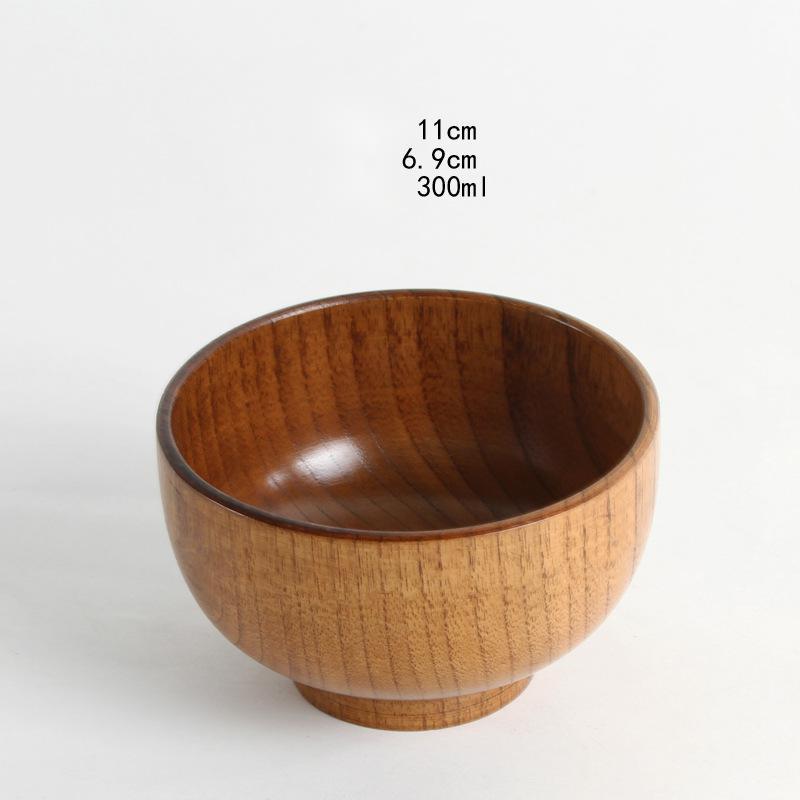 Japanese style natural wooden bowl