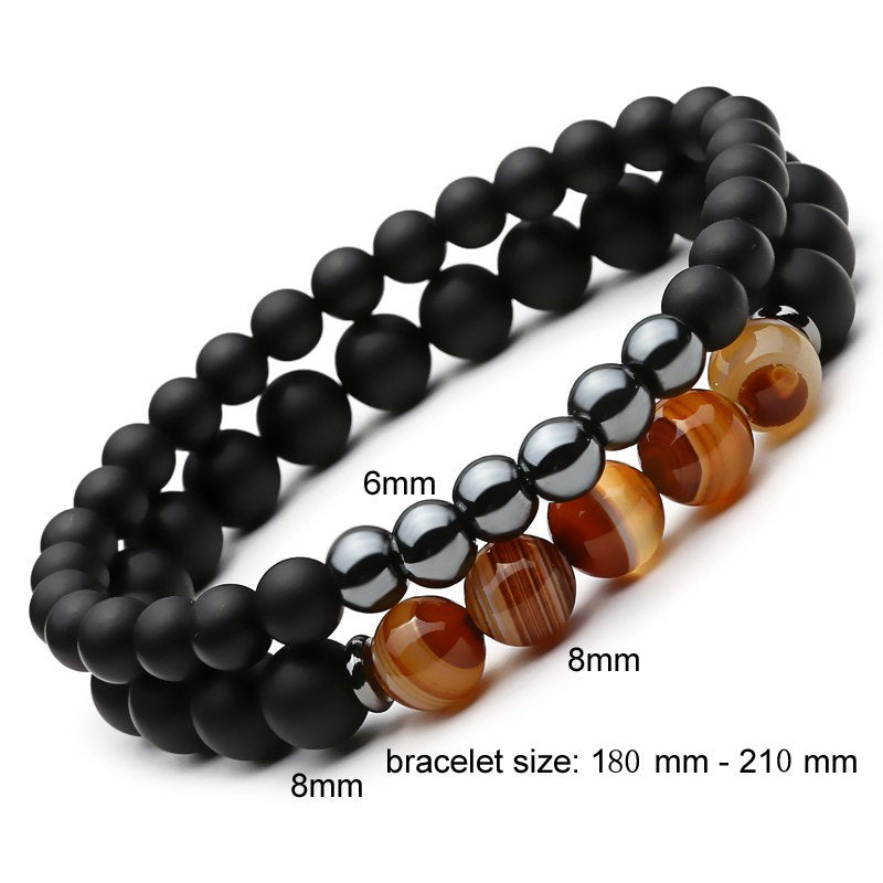 2pc Natural stone Beaded Bracelet