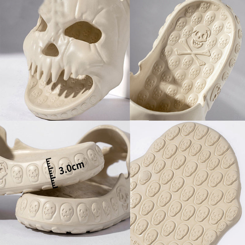 Skull Design Halloween Slippers