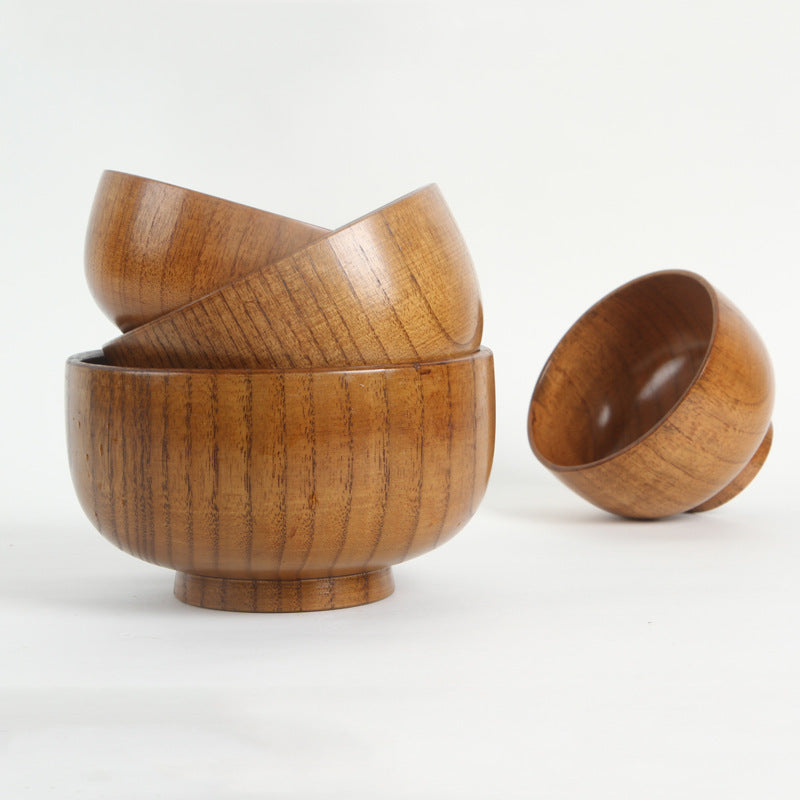 Japanese style natural wooden bowl