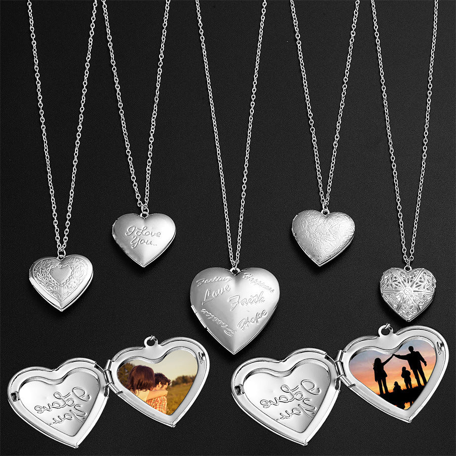 Carved Design Love Necklace