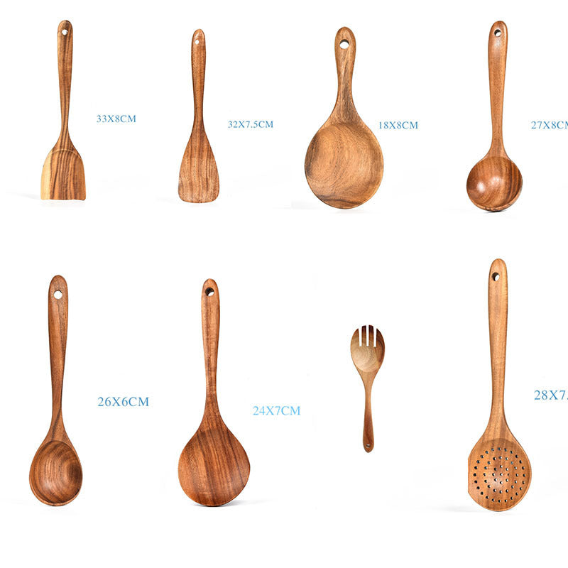 Teak Natural Wood Tableware Spoon