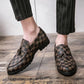 Men's Plaid Leather Shoes