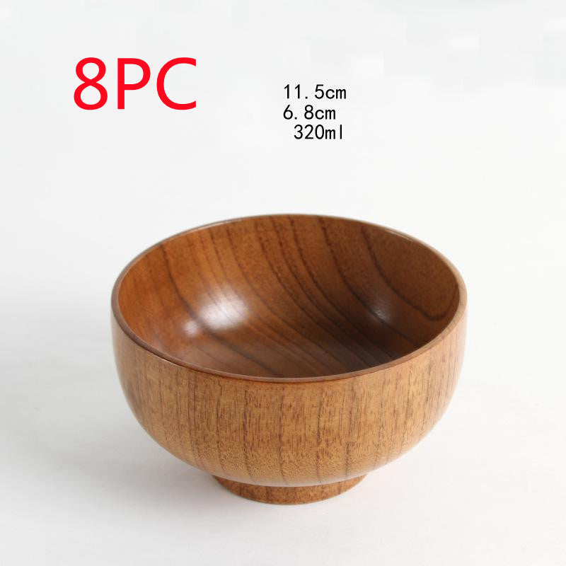 Japanese style natural wooden bowl