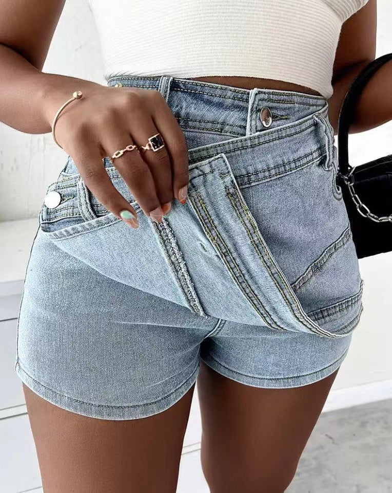 Street Vintage Denim Shorts Skirt