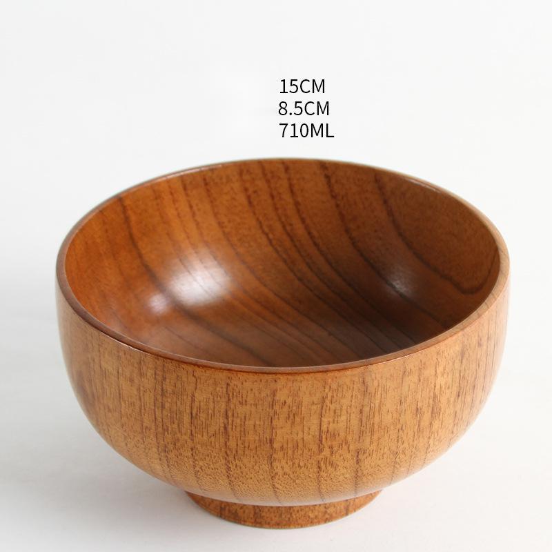 Japanese style natural wooden bowl