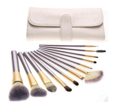 Makeup Brush Suit Rice White Make Up Brush, Champagne Color Brush Handle Make-up Brush Without