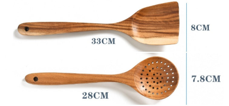 Teak Natural Wood Tableware Spoon