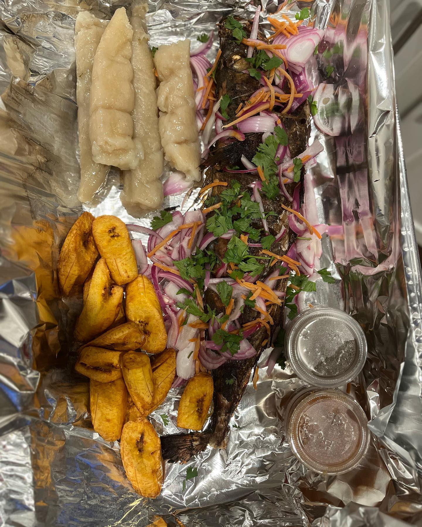 Roasted Mackerel Fish + Plantain