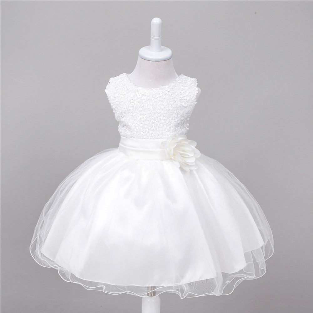 Baby Sequin Flower Girl Wedding Princess Dress