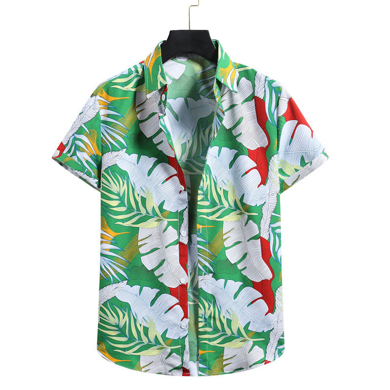 Hawaiian Printing Short-sleeved Shirt