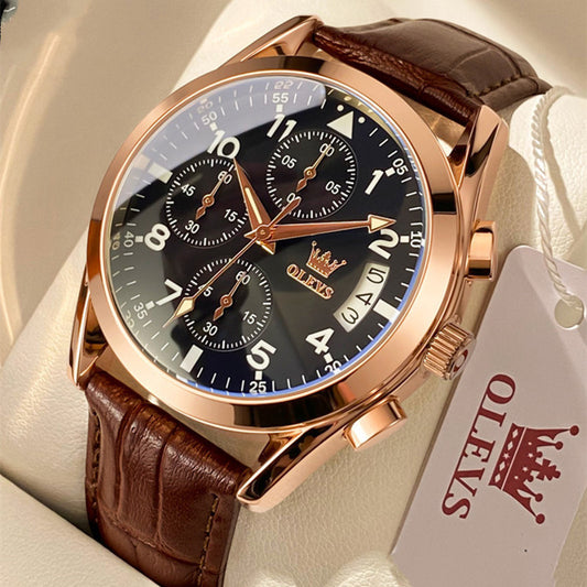 Luxury Mens Watch Waterproof Luminous Quartz