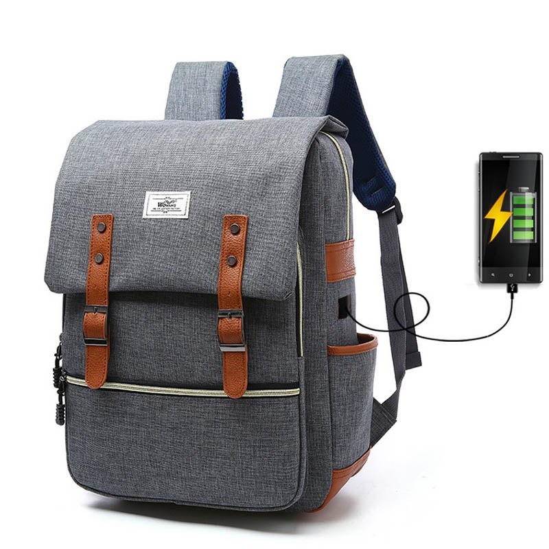 Vintage men women canvas backpacks