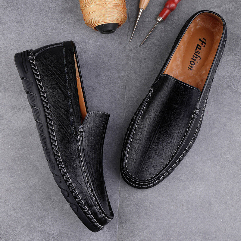 Men's Leather Round Toe Casual Shoes