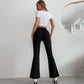 High Waist Slimming Front Slit Casual Pants