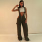 Fashion Loose Suspender Jumpsuit Streetwear