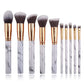 Marble makeup brush sets