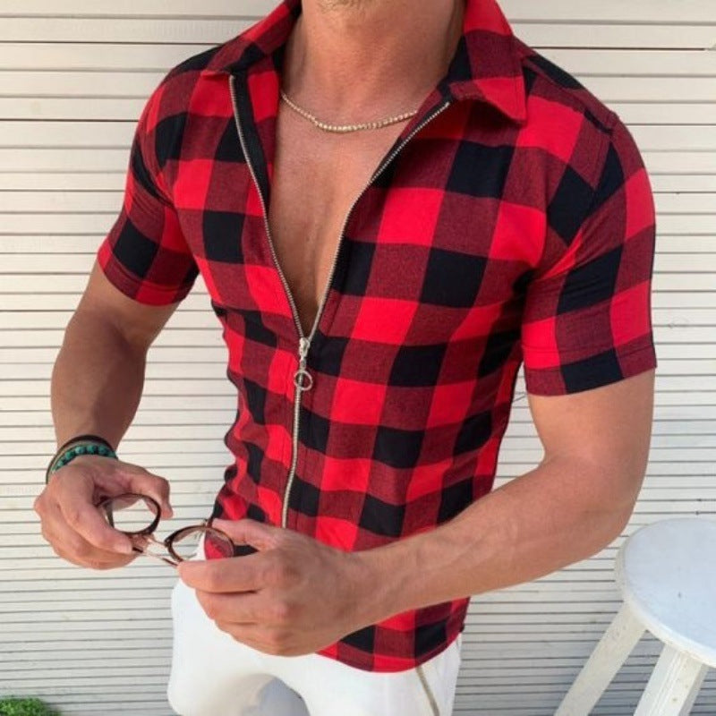 Plaid T Shirt Men