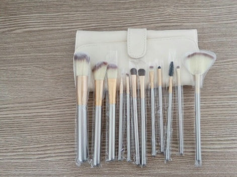 Makeup Brush Suit Rice White Make Up Brush, Champagne Color Brush Handle Make-up Brush Without