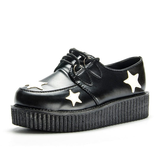 Star Leather loafers Women Flats