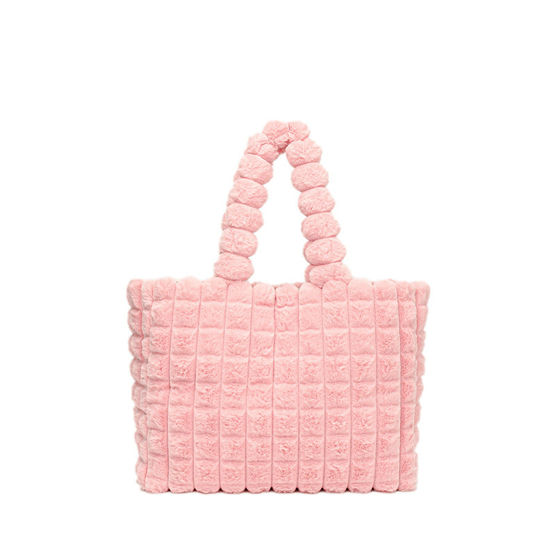 Winter Fashion High Capacity Plush Bag