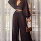 Pleated Wide-leg Pants Two-piece