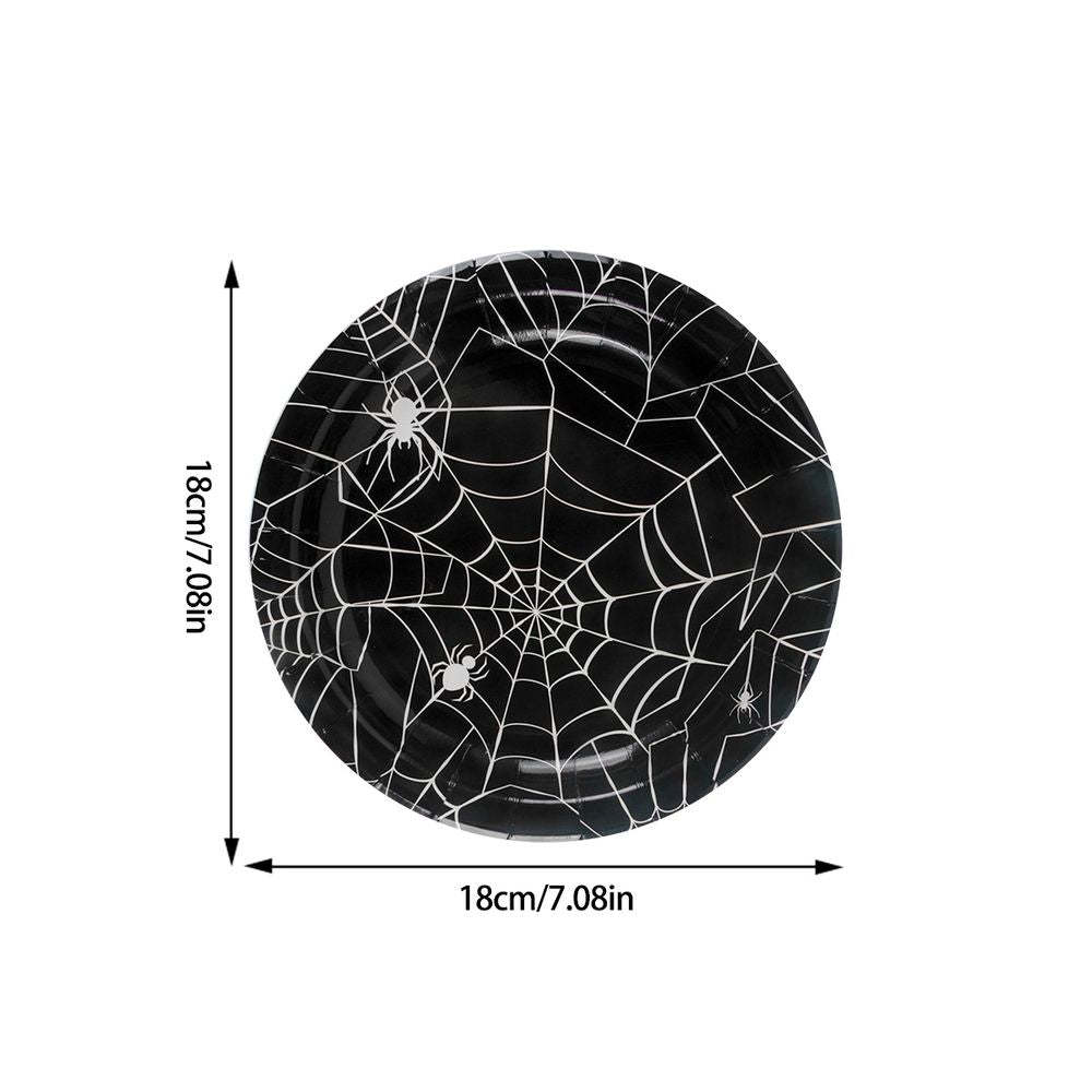 Spider Web Decorative Tableware Disposable Paper Tray Tissue Tablecloth