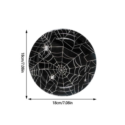 Spider Web Decorative Tableware Disposable Paper Tray Tissue Tablecloth