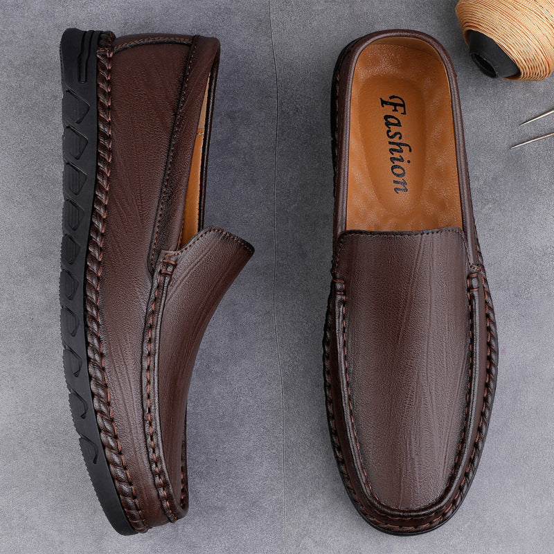 Men's Leather Round Toe Casual Shoes