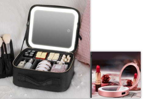 Smart LED Cosmetic Case With Mirror