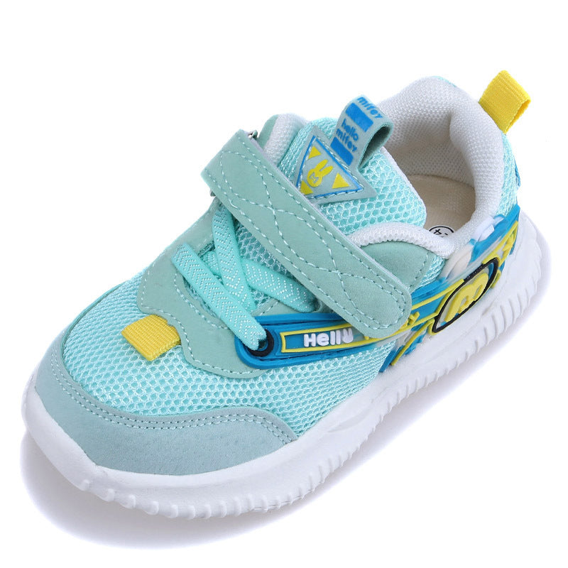 Solid-soled health net shoes for kids