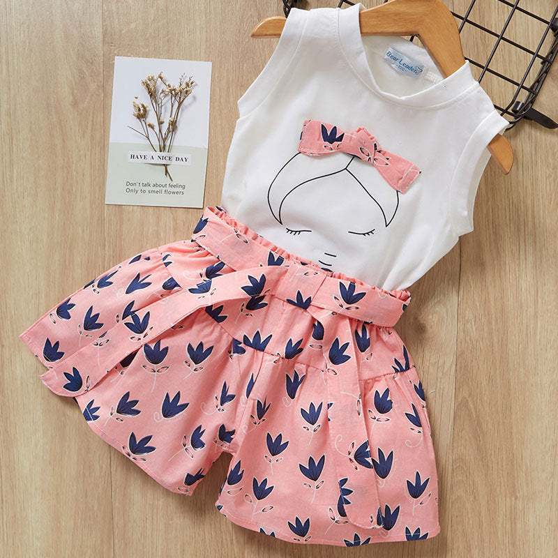 Short Sleeve T-Shirt Pants Dress