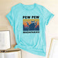 Short Sleeve Pew  T-Shirt European Size Top