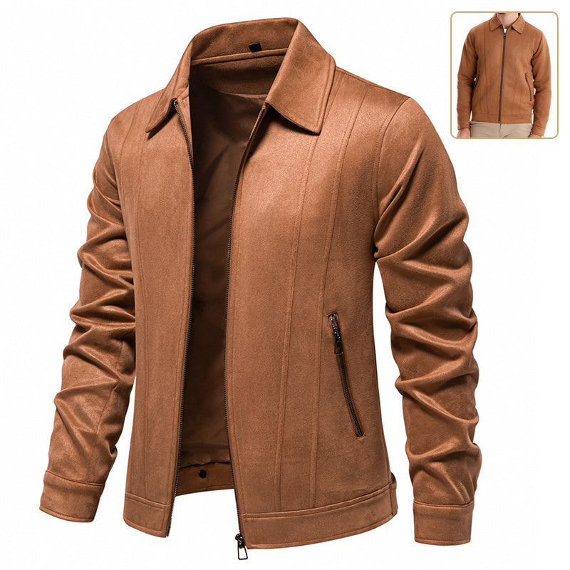 Solid Suede Coat for Men