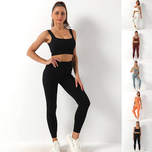 Seamless Bra And Butt Lifting High Waist Leggings Set For Women