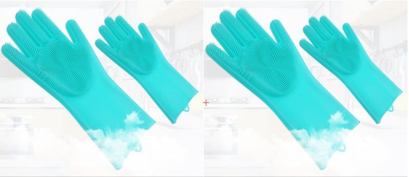 Heat-resistant Cleaning Brush Scrubbing Gloves