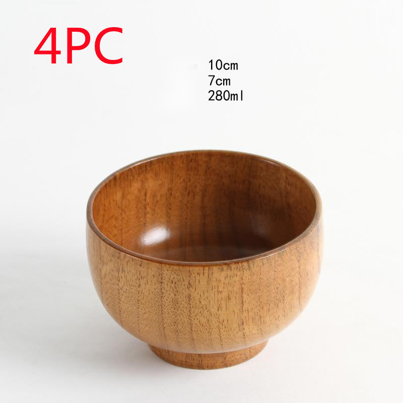 Japanese style natural wooden bowl