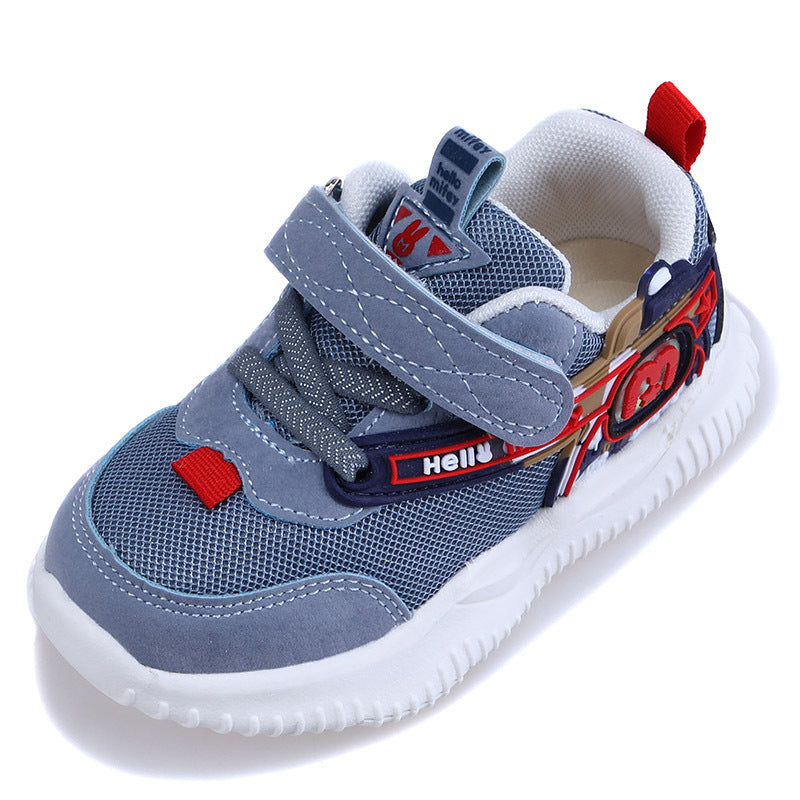 Solid-soled health net shoes for kids