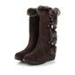 Winter Women Casual Warm Fur Mid-Calf Boots