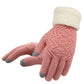 Winter knitted gloves