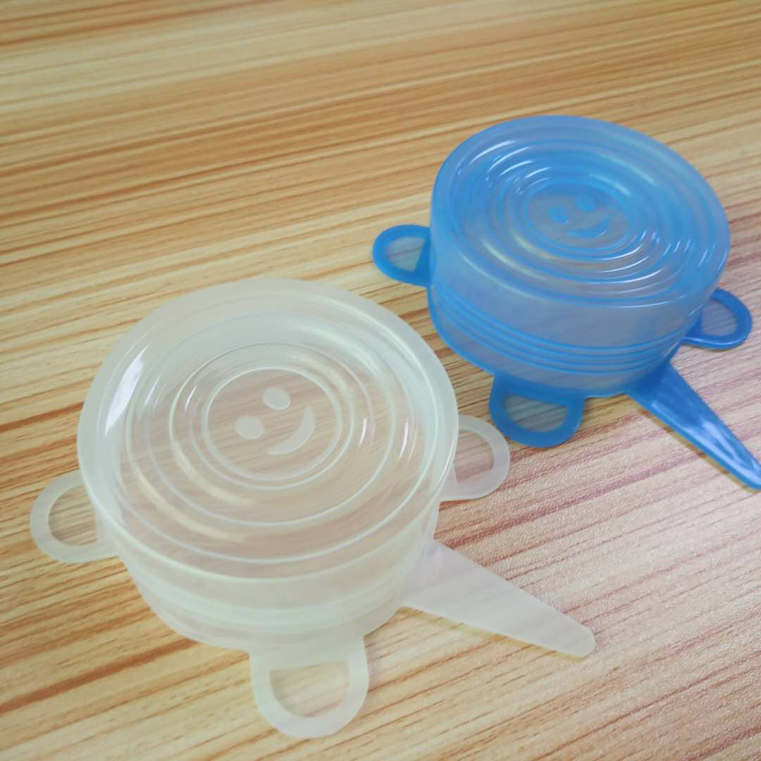 The 6-piece set of multi-functional silicone lid can