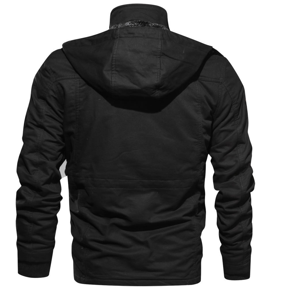 Men's Fleece Jackets Warm Hooded Coat